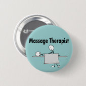 Massage-Therapeut-Stock-Person Button (Vorne & Hinten)