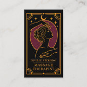 Massage-Therapeut Tarot QR-Code Visitenkarte (Vorderseite)