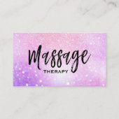 *~* Massage-Therapeut-Trendy PastellGlitzer Visitenkarte (Vorderseite)