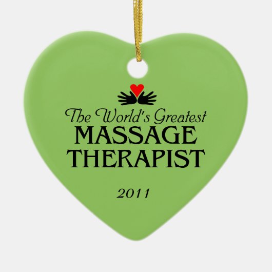 Massage-Therapeut-Verzierung Keramik Ornament (Vorne)