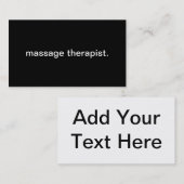Massage-Therapeut Visitenkarte (Vorne/Hinten)