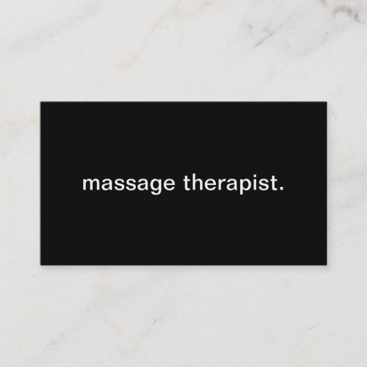 Massage-Therapeut Visitenkarte (Vorderseite)