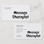 Massage-Therapeut-Visitenkarte-Schablone Visitenkarte (Vorne/Hinten)