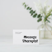 Massage-Therapeut-Visitenkarte-Schablone Visitenkarte (Stehend Vorderseite)