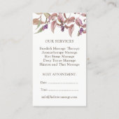 Massage-Therapeut-Visitenkarten Terminkarte (Rückseite)