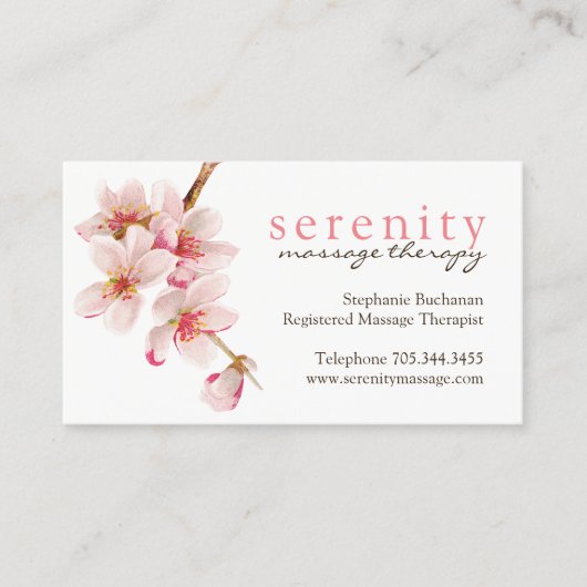 Massage-Therapeut-Visitenkarten Visitenkarte (Vorderseite)