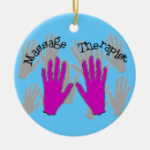 Massage-Therapeut-Weihnachtsverzierung Keramik Ornament (Vorne)
