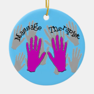 Massage-Therapeut-Weihnachtsverzierung Keramik Ornament