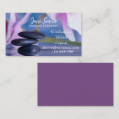 Massage-Therapeut-Zensteine Visitenkarte (Vorne/Hinten)