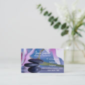 Massage-Therapeut-Zensteine Visitenkarte (Stehend Vorderseite)