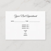 Massage-Therapeutbeautician-Zen-Lotus-Verabredung Visitenkarte (Rückseite)