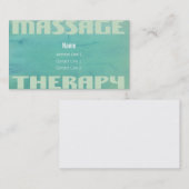 Massage-Therapie-Aquarell Visitenkarte (Vorne/Hinten)