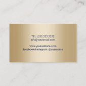 Massage Therapie Blue Lotus Moderner Goldsalon Visitenkarte (Rückseite)