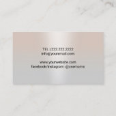 Massage Therapie Blue Lotus Moderner Silbersalon Visitenkarte (Rückseite)