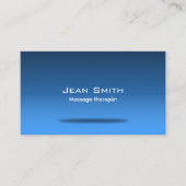 Massage Therapie Chiropractor Elegant Blau Visitenkarte (Vorderseite)