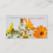 Massage Therapie Daisy ätherisches Öl Aromatherapi Visitenkarte (Vorderseite)