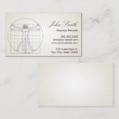 Massage Therapie Davinci menschlichen Körper Visitenkarte (Vorne/Hinten)