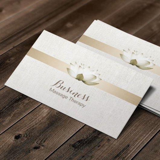 Massage Therapie Elegante Lotus Blume Salon Wellne Visitenkarte