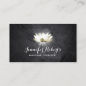 Massage Therapie Elegante Lotus Heilung Salon Visitenkarte (Vorderseite)