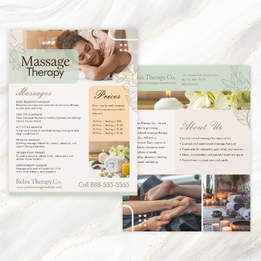 Massage-Therapie-Flyer-Vorlage Flyer