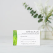 Massage Therapie Frühjahr Grüne Wellness-Center Er Terminkarte (Stehend Vorderseite)