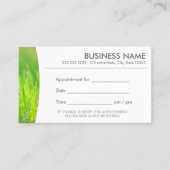 Massage Therapie Frühjahr Grüne Wellness-Center Er Terminkarte (Vorderseite)