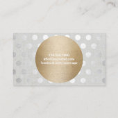 Massage Therapie Gold Circle Silver Dots Moderne Visitenkarte (Rückseite)
