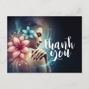 Massage-Therapie Heilende Hände Energie Spa Wellne Postkarte