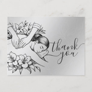 Massage-Therapie Heilende Hände Energie Spa Wellne Postkarte