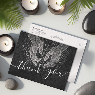 Massage-Therapie Heilende Hände Energie Spa Wellne Postkarte