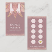 Massage-Therapie-heilende Hände u. Treuekarte (Vorne/Hinten)