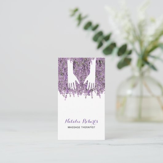 Massage-Therapie-heilender Visitenkarte (Stehend Vorderseite)