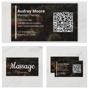 Massage-Therapie Holistische Wellness-Therapeuten Visitenkarte