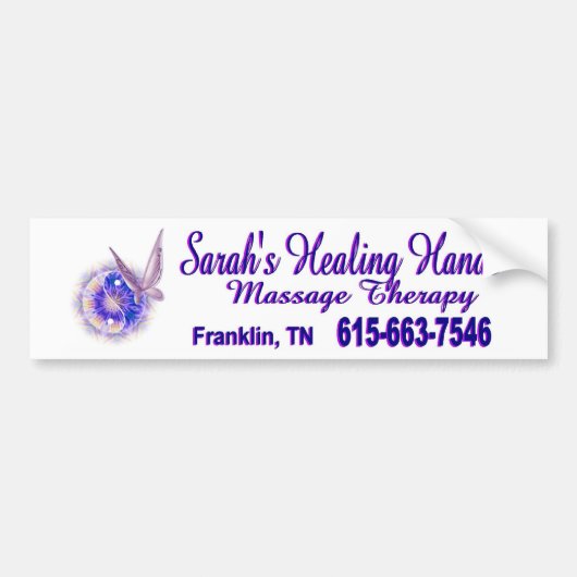 Massage-Therapie in Franklin Tennessee Autoaufkleber (Vorne)
