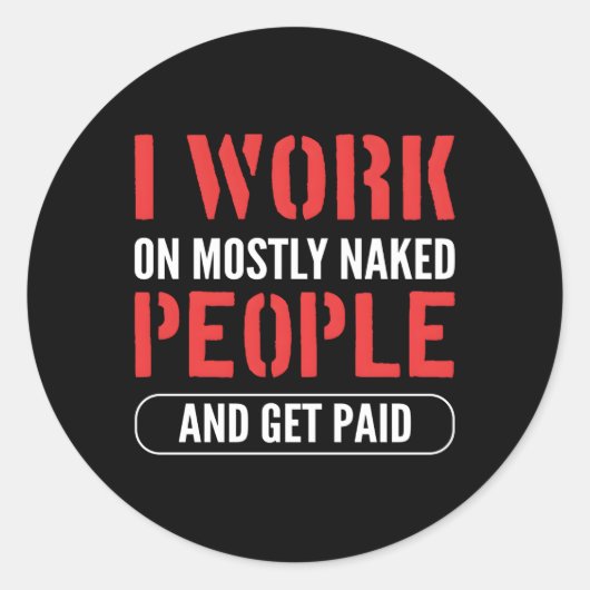 Massage Therapie Masseuse Runder Aufkleber (Vorderseite)