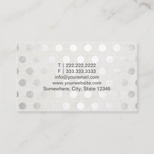 Massage-Therapie-modernes Silber punktiert das Visitenkarte (Rückseite)