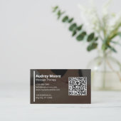 Massage-Therapie QR-Code-Integration Visitenkarte (Stehend Vorderseite)