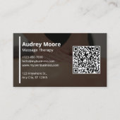 Massage-Therapie QR-Code-Integration Visitenkarte (Vorderseite)