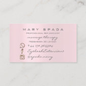 Massage Therapie Reflexologie Fühlen rosa Rosa Ros Visitenkarte (Rückseite)