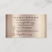 Massage Therapie Reflexologie Fütterung Instagra G Visitenkarte (Rückseite)