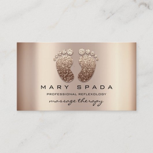 Massage Therapie Reflexologie Fütterung Instagra H Visitenkarte (Vorderseite)