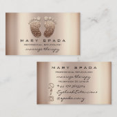 Massage Therapie Reflexologie Fütterung Instagra H Visitenkarte (Vorne/Hinten)