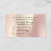 Massage Therapie Reflexologie Fütterung Reiki Rose Visitenkarte (Rückseite)