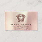 Massage Therapie Reflexologie Fütterung Reiki Rose Visitenkarte (Vorderseite)