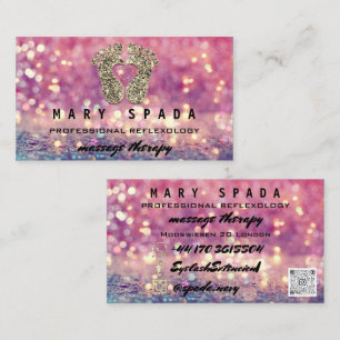 Massage Therapie Reflexologie Fütterung Rose QRCo Visitenkarte