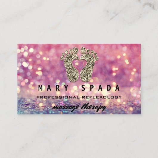 Massage Therapie Reflexologie Fütterung Rose QRCod Visitenkarte (Vorderseite)