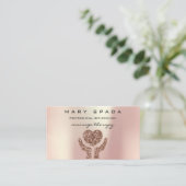 Massage Therapie Reflexologie Hands Reiki Rose Gol Visitenkarte (Stehend Vorderseite)