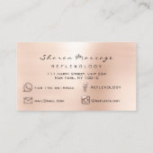 Massage Therapie Reflexologie Therapeut soziale Ha Visitenkarte (Rückseite)