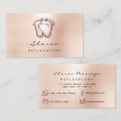 Massage Therapie Reflexologie Therapeut Soziale Ro Visitenkarte (Vorne/Hinten)