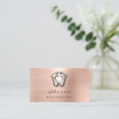 Massage Therapie Reflexologie Therapie Gold Beige Visitenkarte (Stehend Vorderseite)